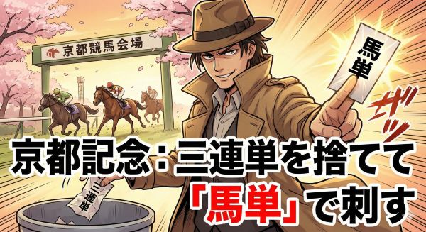 京都記念：三連単を捨てて「馬単」で刺す