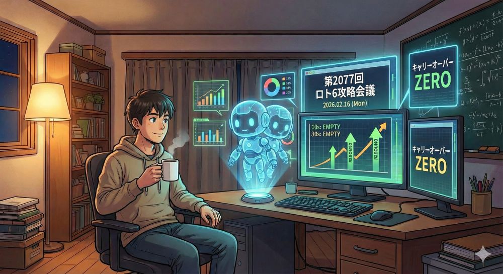 【完全予測】第2077回ロト6：AIが暴く「空白地帯」と「月曜の法則」の真実