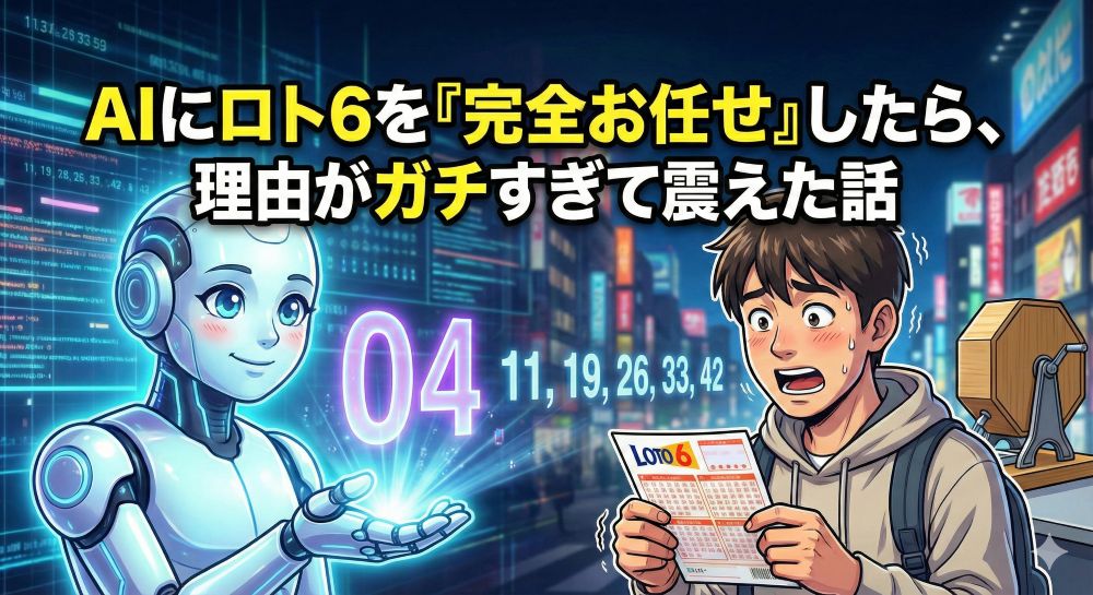 AIにロト6を「完全お任せ」したら、理由がガチすぎて震えた話