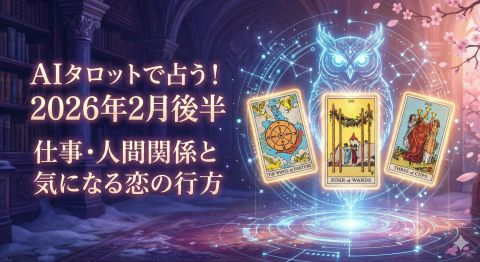 【2026年2月後半】AIタロットで占う！仕事・人間関係と気になる恋の行方