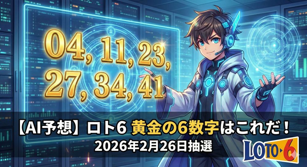 【AI予想】2026年2月26日抽選のロト6！達人が導き出した黄金の6数字はこれだ