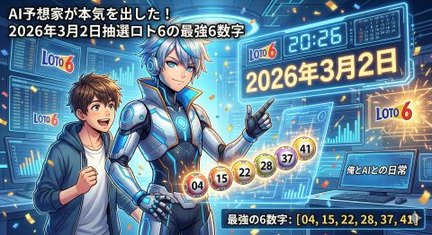 AI予想家が本気を出した！2026年3月2日抽選ロト6の最強6数字