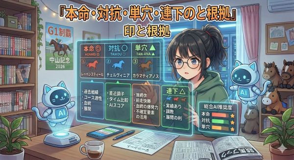 本命・対抗・単穴・連下の印と根拠