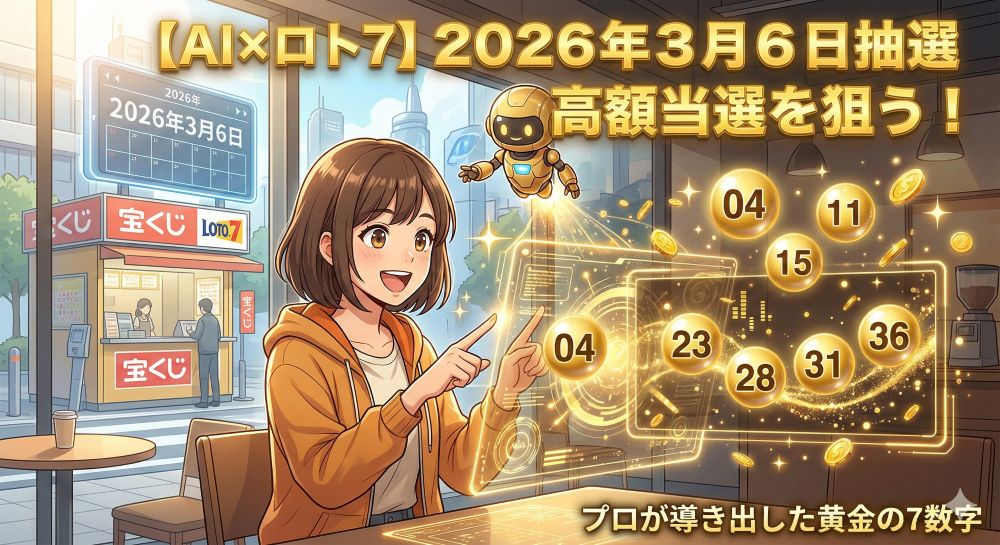 【AI×ロト7】2026年3月6日抽選で高額当選を狙う！プロが導き出した黄金の7数字