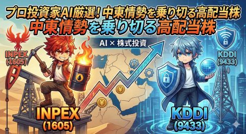 【AI×株式投資】中東情勢の緊迫化を乗り切る！プロが厳選する高配当株2選（INPEX・KDDI）