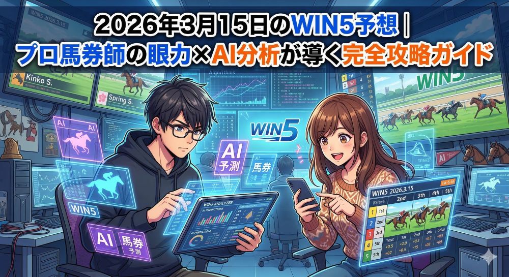 2026年3月15日のWIN5予想｜プロ馬券師の眼力×AI分析が導く完全攻略ガイド