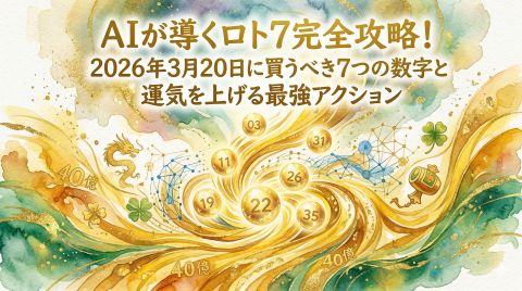 AIが導くロト7完全攻略！2026年3月20日に買うべき7つの数字と運気を上げる最強アクション