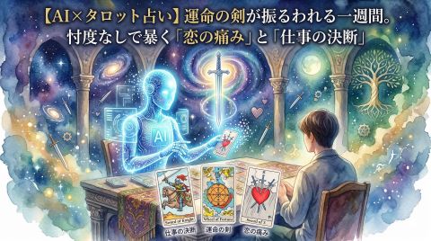 【AI×タロット占い】運命の剣が振るわれる一週間。忖度なしで暴く「恋の痛み」と「仕事の決断」（3/16〜3/22）
