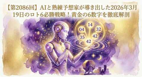 【第2086回】AIと熟練予想家が導き出す2026年3月19日のロト6必勝戦略！黄金の6数字を徹底解剖