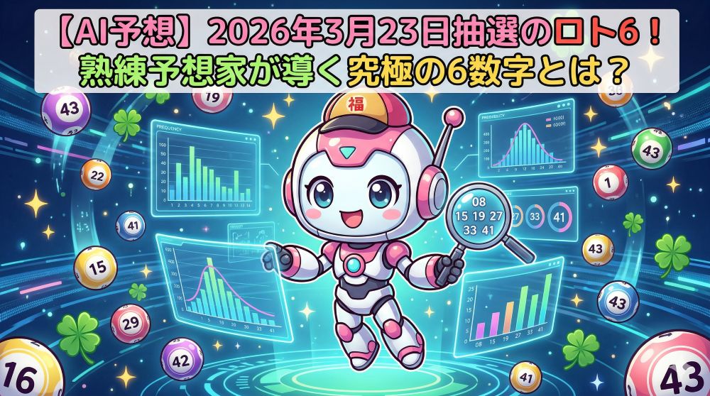 【AI予想】2026年3月23日抽選のロト6！熟練予想家が導く究極の6数字とは？