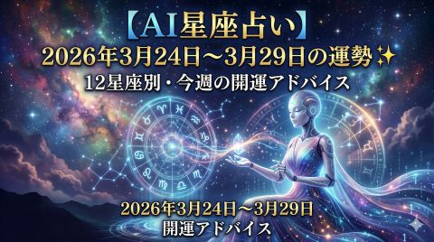【AI星座占い】2026年3月24日～3月29日の運勢✨12星座別・今週の開運アドバイス
