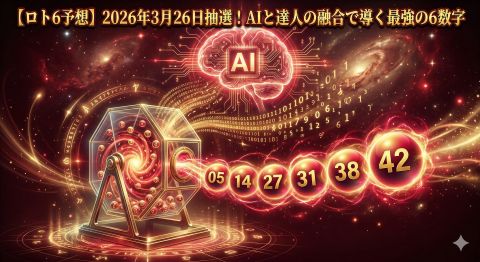 【ロト6予想】2026年3月26日抽選！AIと達人の融合で導く最強の6数字