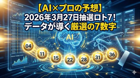 【AI×プロの予想】2026年3月27日抽選ロト7！データが導く厳選の7数字