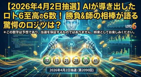 【2026年4月2日抽選】AIが導き出したロト6至高の6数！勝負師の相棒が語る驚愕のロジックとは？