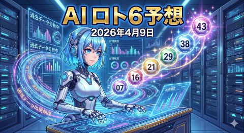 【AI予想】2026年4月9日ロト6攻略！キャリーオーバーを射抜く至高の6つの数字